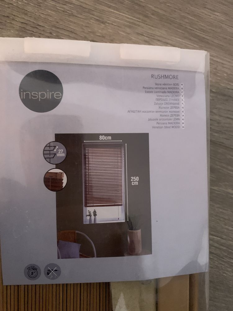 Żaluzje drewniane 80 250 inspire RUSHMORE