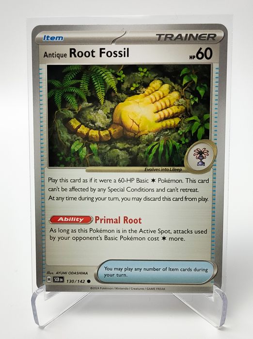 Antique Root Fossil 130/142 karta pokemon Stellar Crown