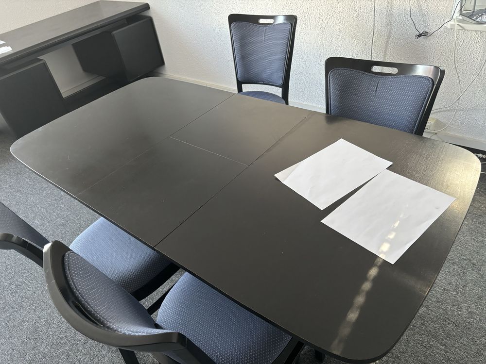 Stół biurko duże czarny biurowy