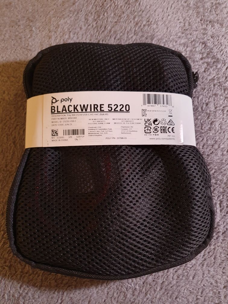 Słuchawki profesjonalne, biurowe. Poly blackwire 5220