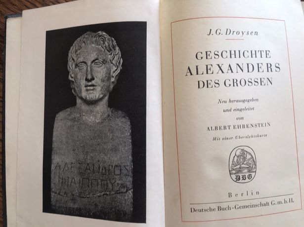 Książka niemiecka „Historia Aleksandra Wielkiego”
