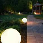 Bestseller biała KULA ogrodowa 40 cm średnicy 230V E27 lampa LED KIRA