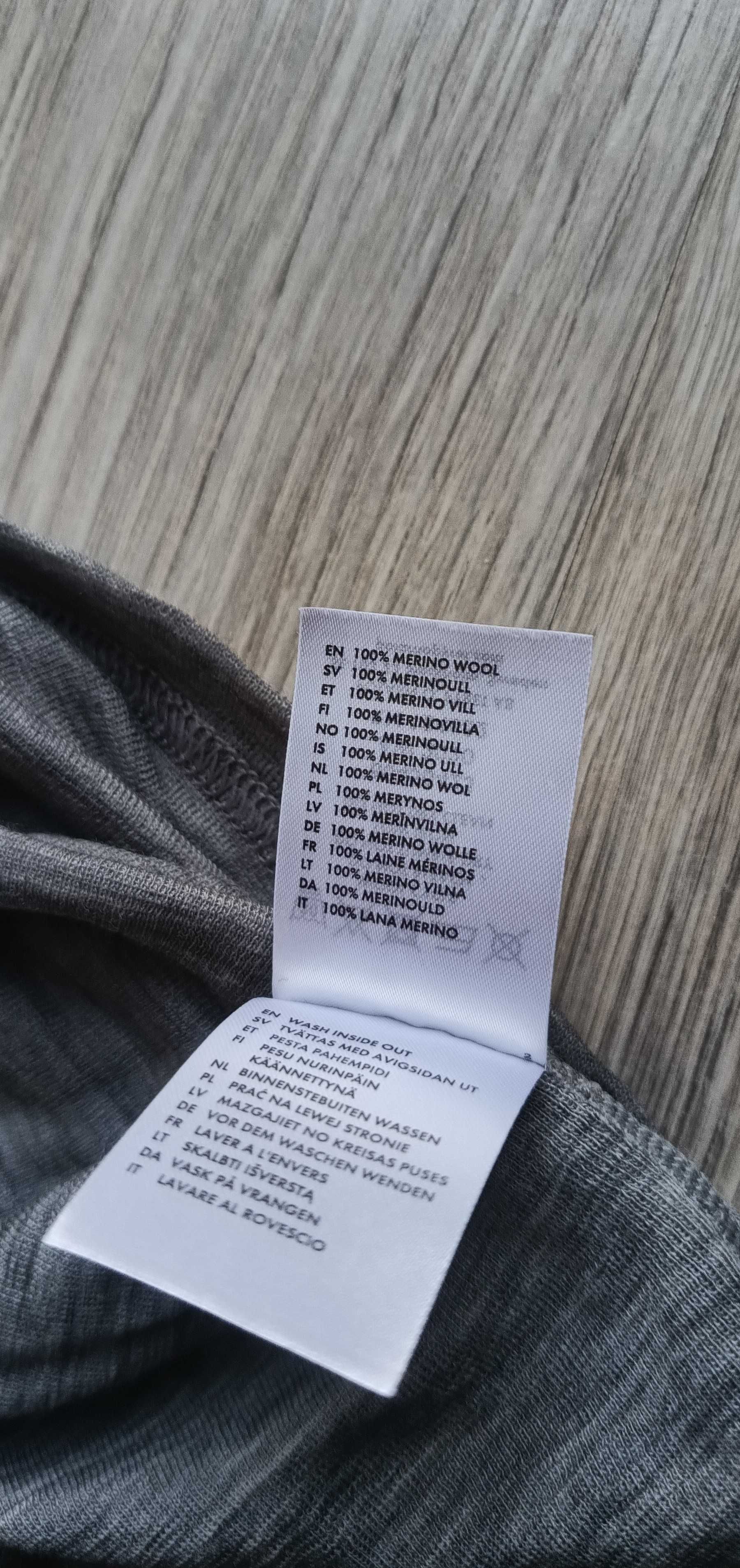 Bluzka termiczna dziecięca z długim rękawem 6-8 lat 100% wełna merino
