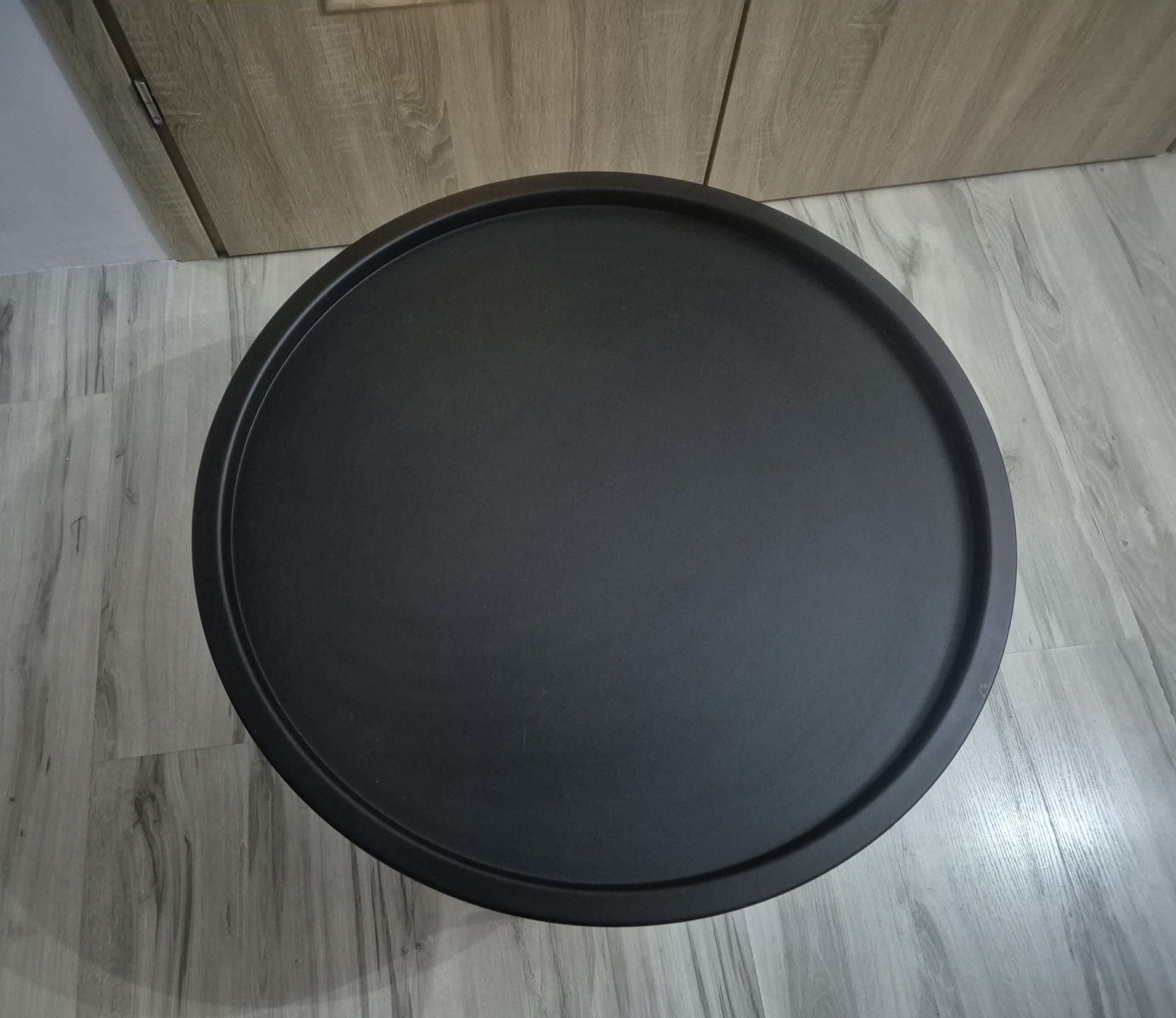 Stolik kawowy metalowy czarny okrągły H&S decoration 75x42 cm Ambiance