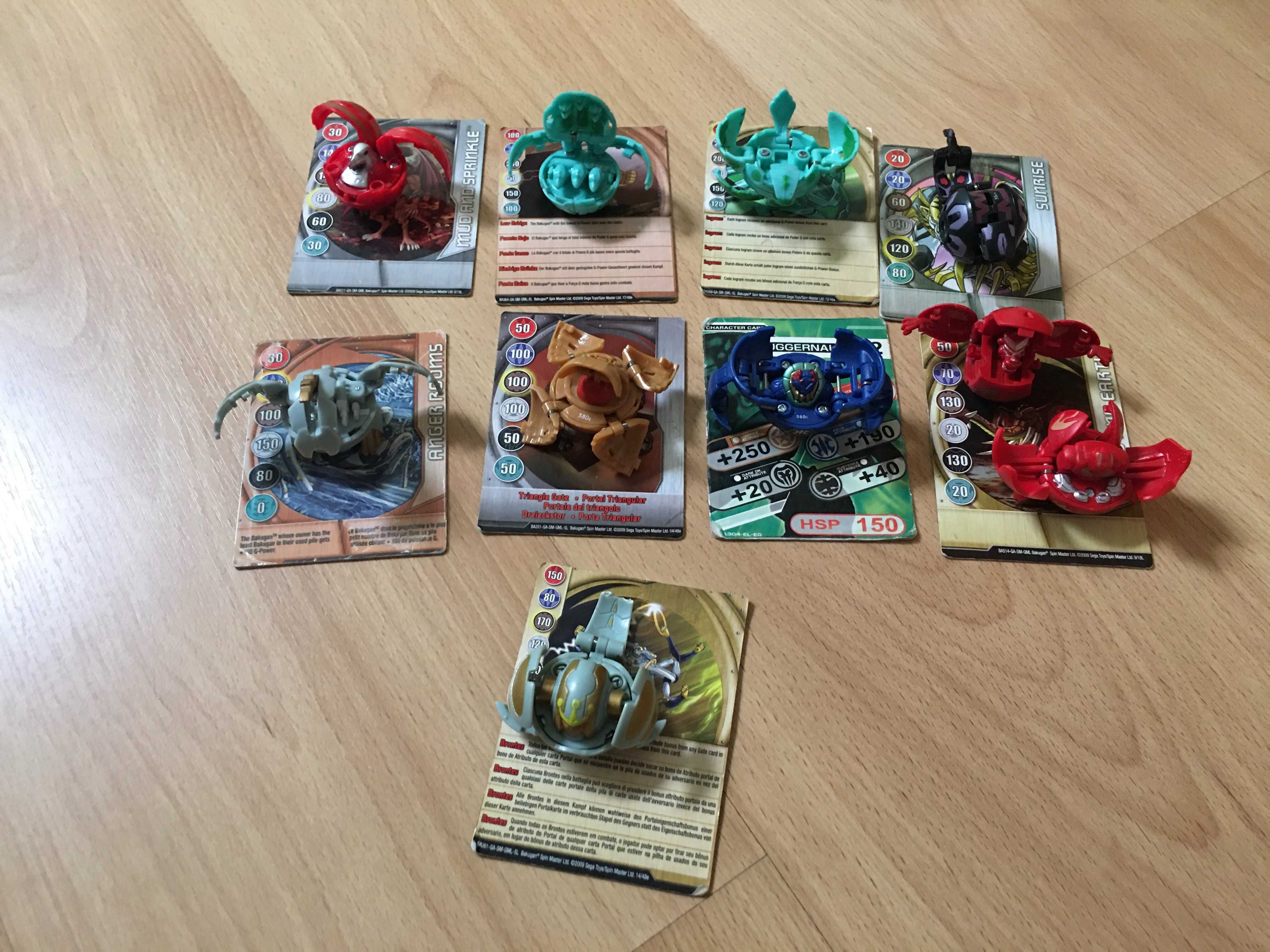 Bakugans e cartas bakugan