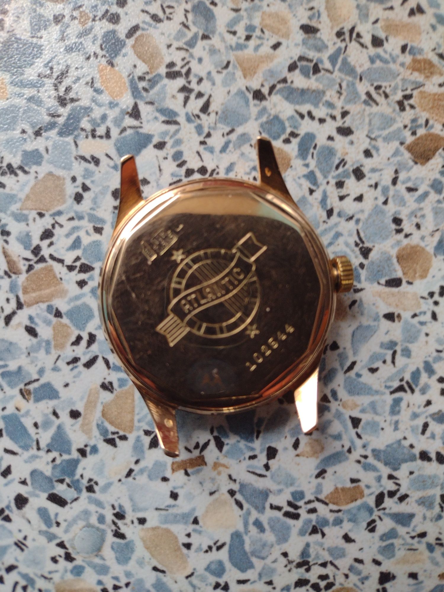 Złoty zegarek Atlantic 14k duży męski