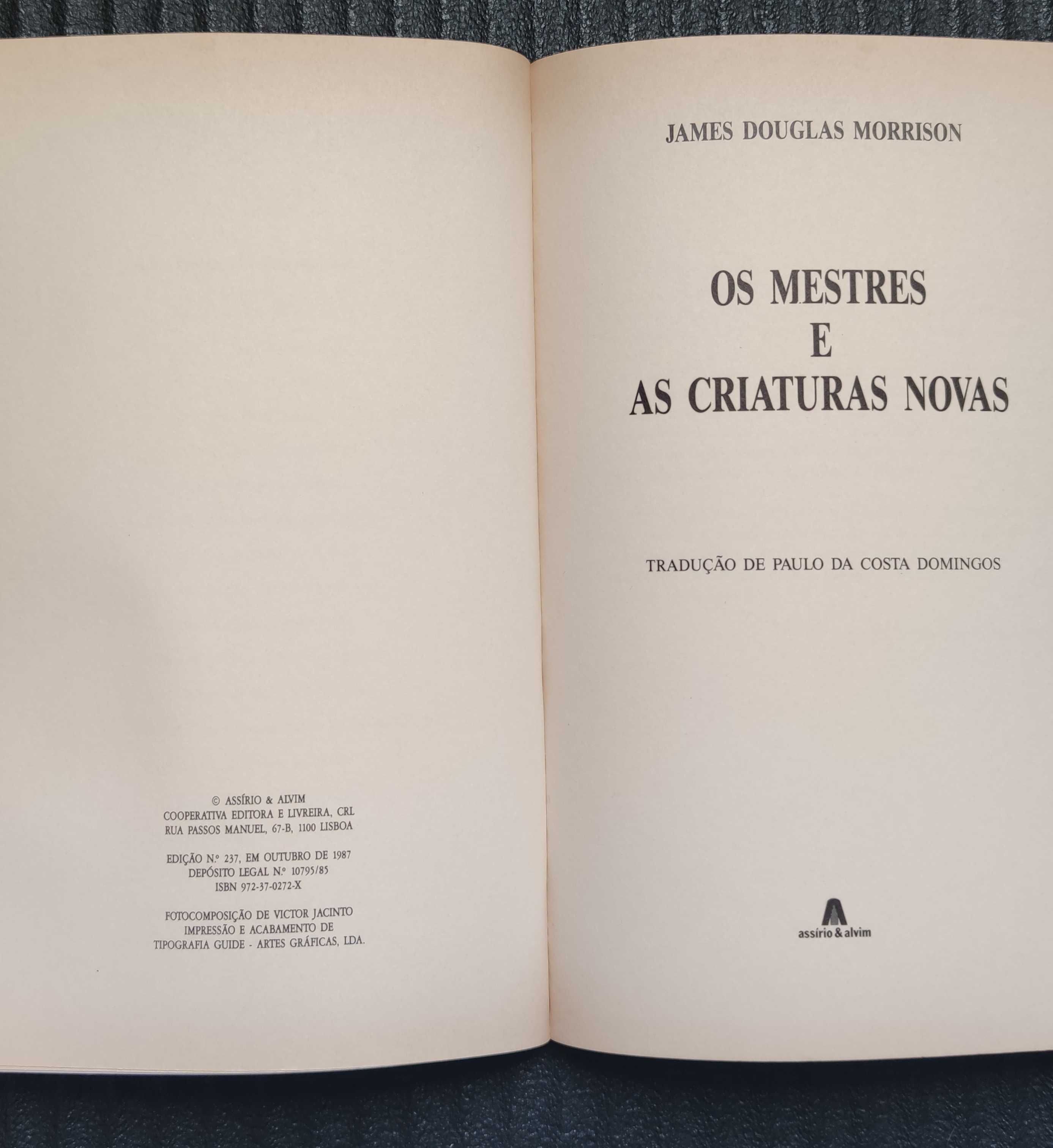 Livro Jim Morrison - Os Mestres e as Criaturas Novas