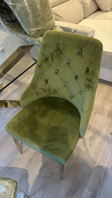 6 Cadeiras veludo verde