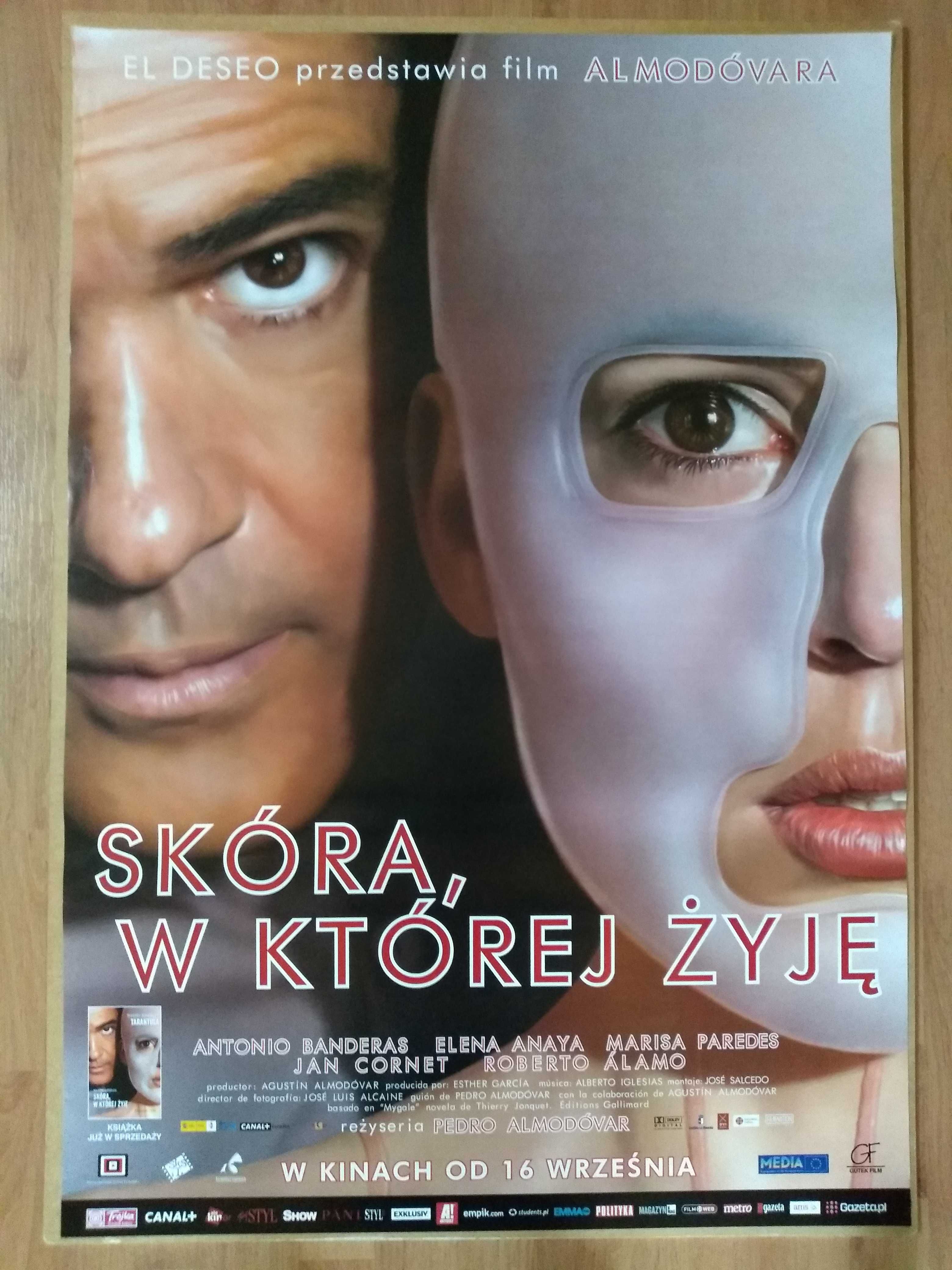 Plakat filmowy Skóra w której żyję/Almodovar/Oryginał z 2011 roku.