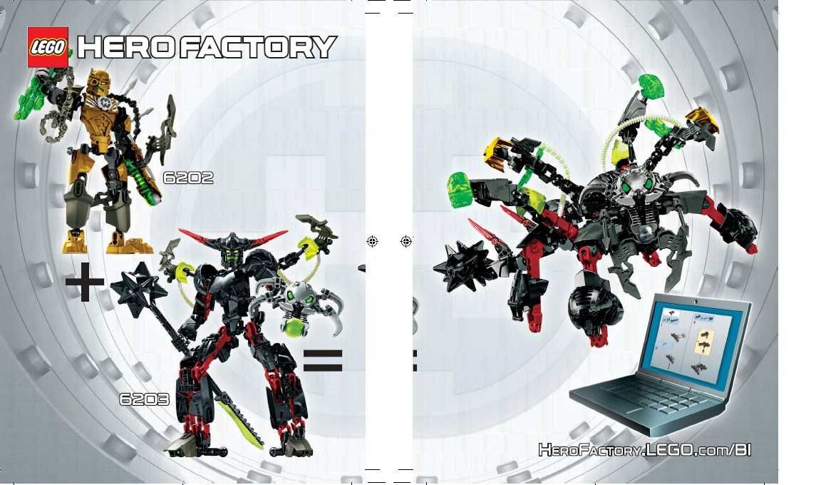 zestaw LEGO HERO FACTORY, wojownik ROCKA 6202