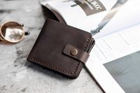 Кожаный кошелек Comfort портмоне из натуральной кожи коричневый