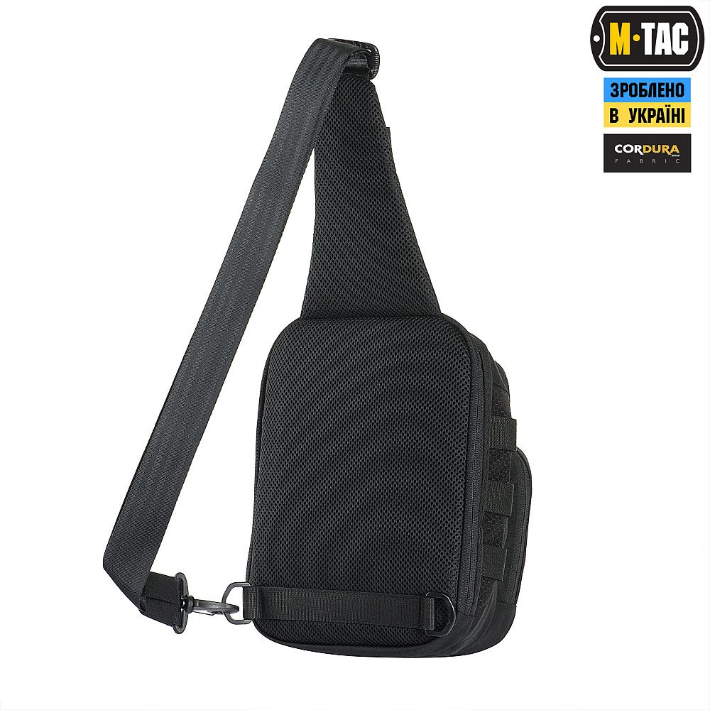 M-Tac сумка Cross Bag Slim Elite Hex Black барсетка мтак чорна