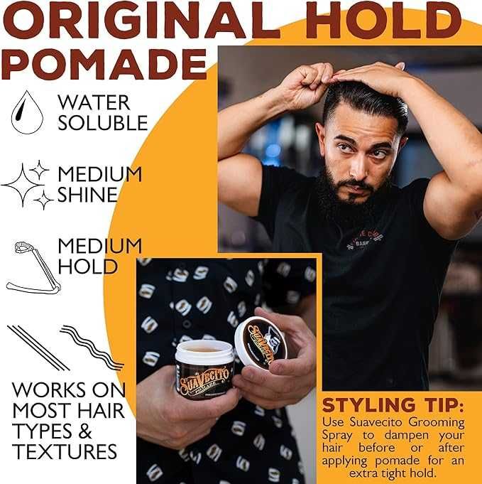 Pomada do włosów - Suavecito Pomade Original hold 907g