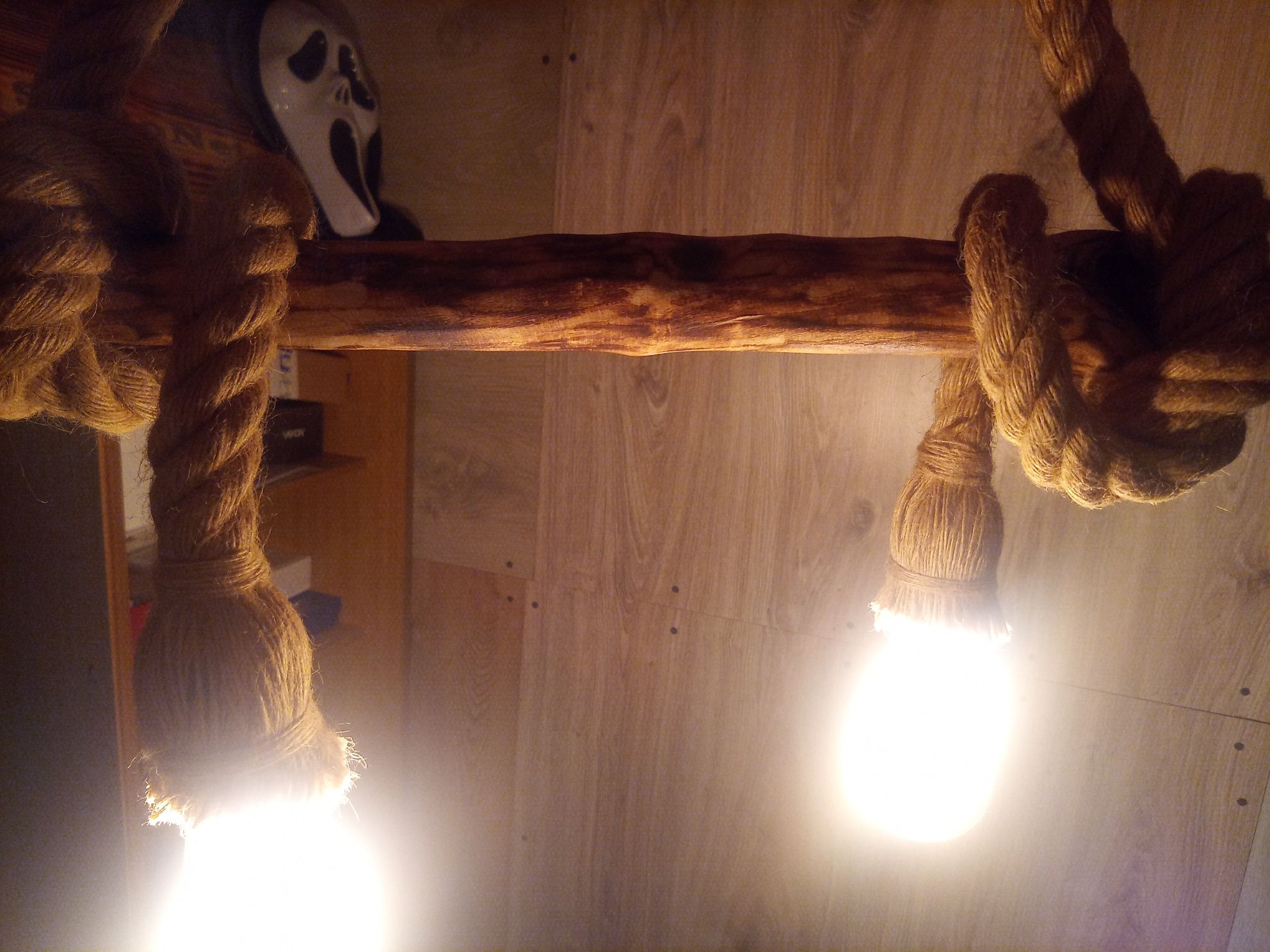 Lampa wisząca sznur, retro, vintage, okazja!