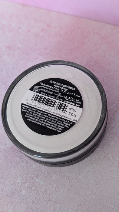 Astra velvet skin loose powder ryżowy 01