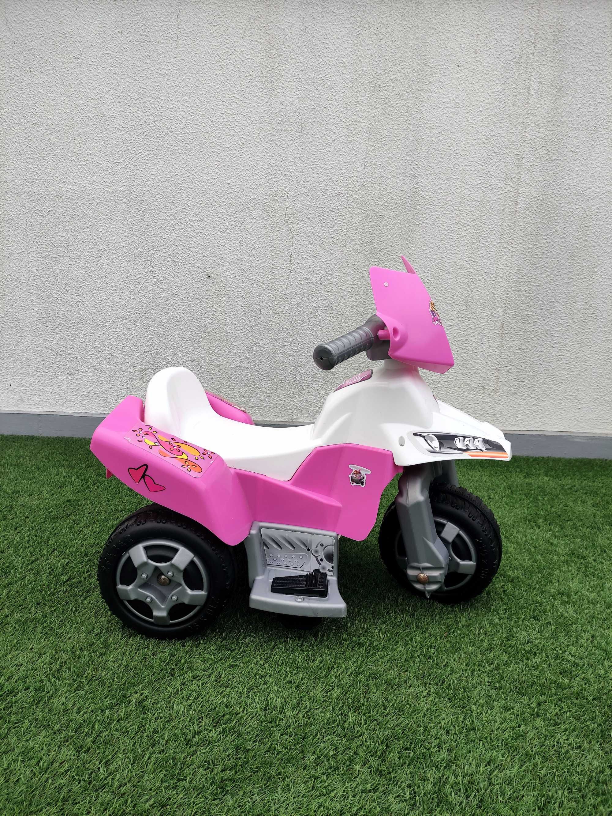 Moto elétrica criança rosa