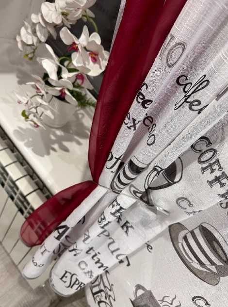 тюль арка кухонна до півіконня різні кольори готові тюлі