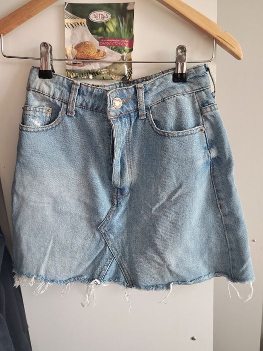 Jeansowa trapezowa spódnica vintage