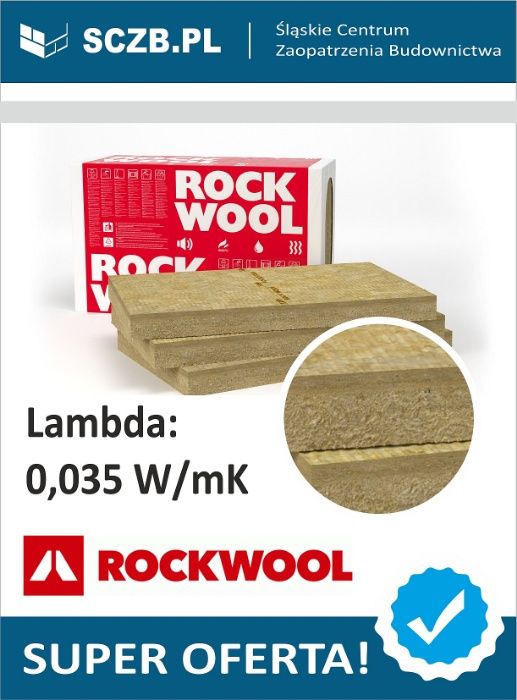 Wełna fasadowa elewacyjna ROCKWOOL Frontrock Super 5cm 10cm 100mm 20cm