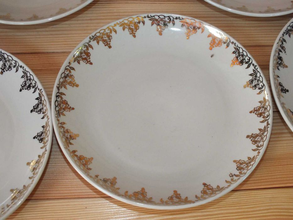 Porcelit Pruszków  Serwis DESEROWY VINTAGE ze złoceniami b011810