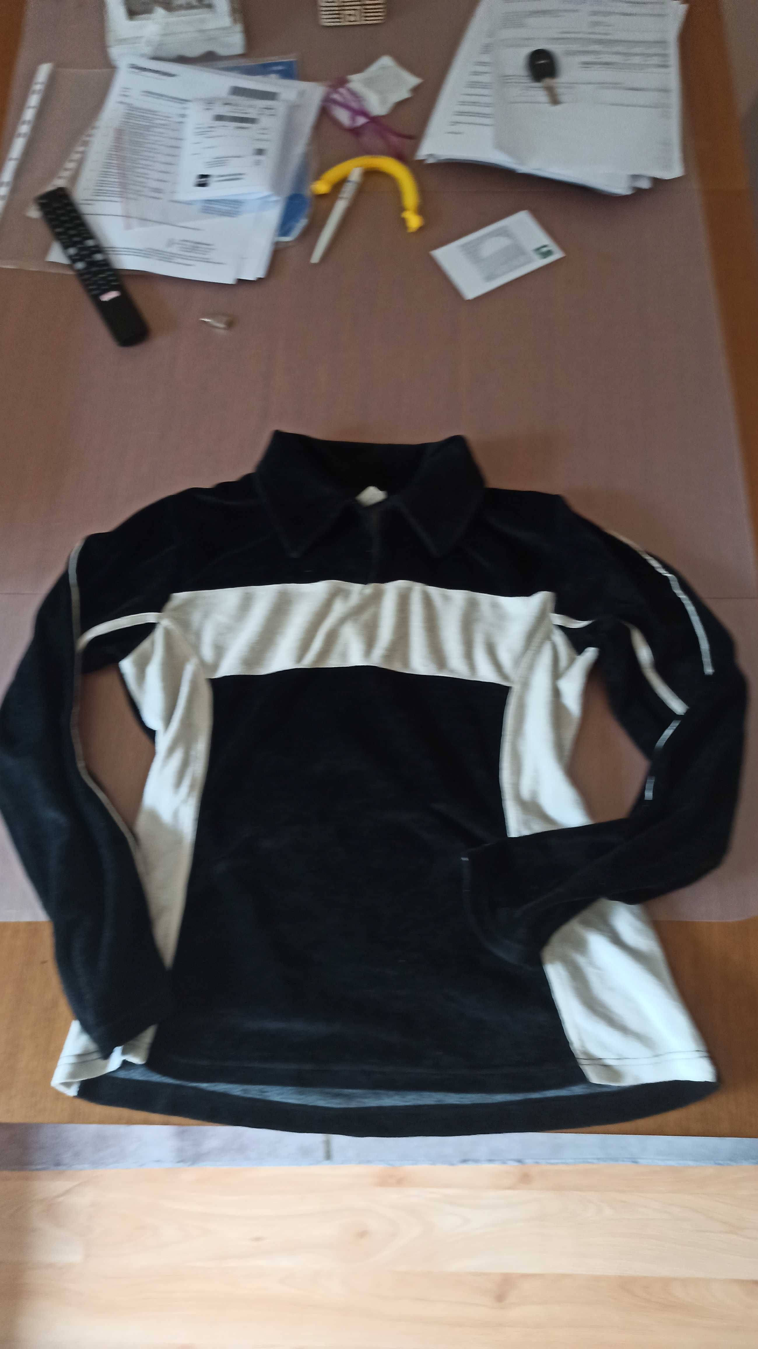 Aksamitna bluzka bluza dopasowany dres 38