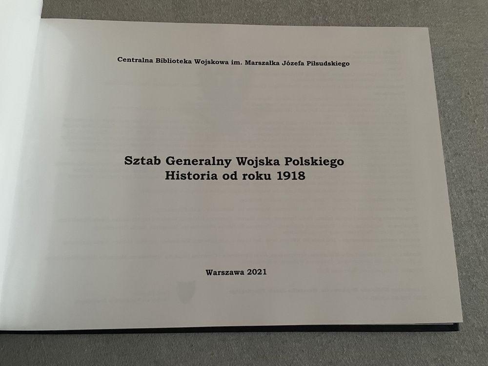 Książka Sztab Generalny Wojska Polskiego Historia od 1918 r.  2021