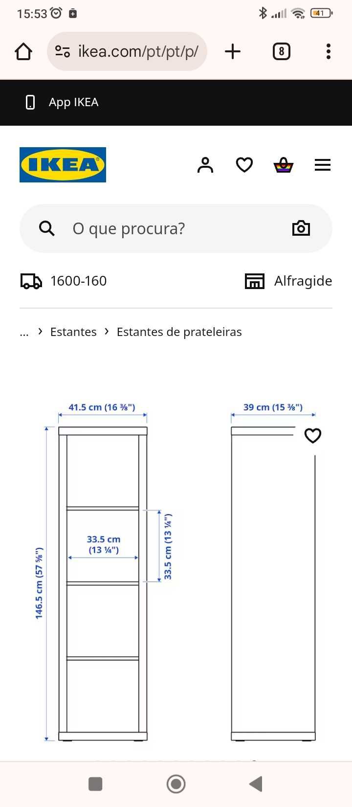 Estante kallax 4 cubos branca ikea