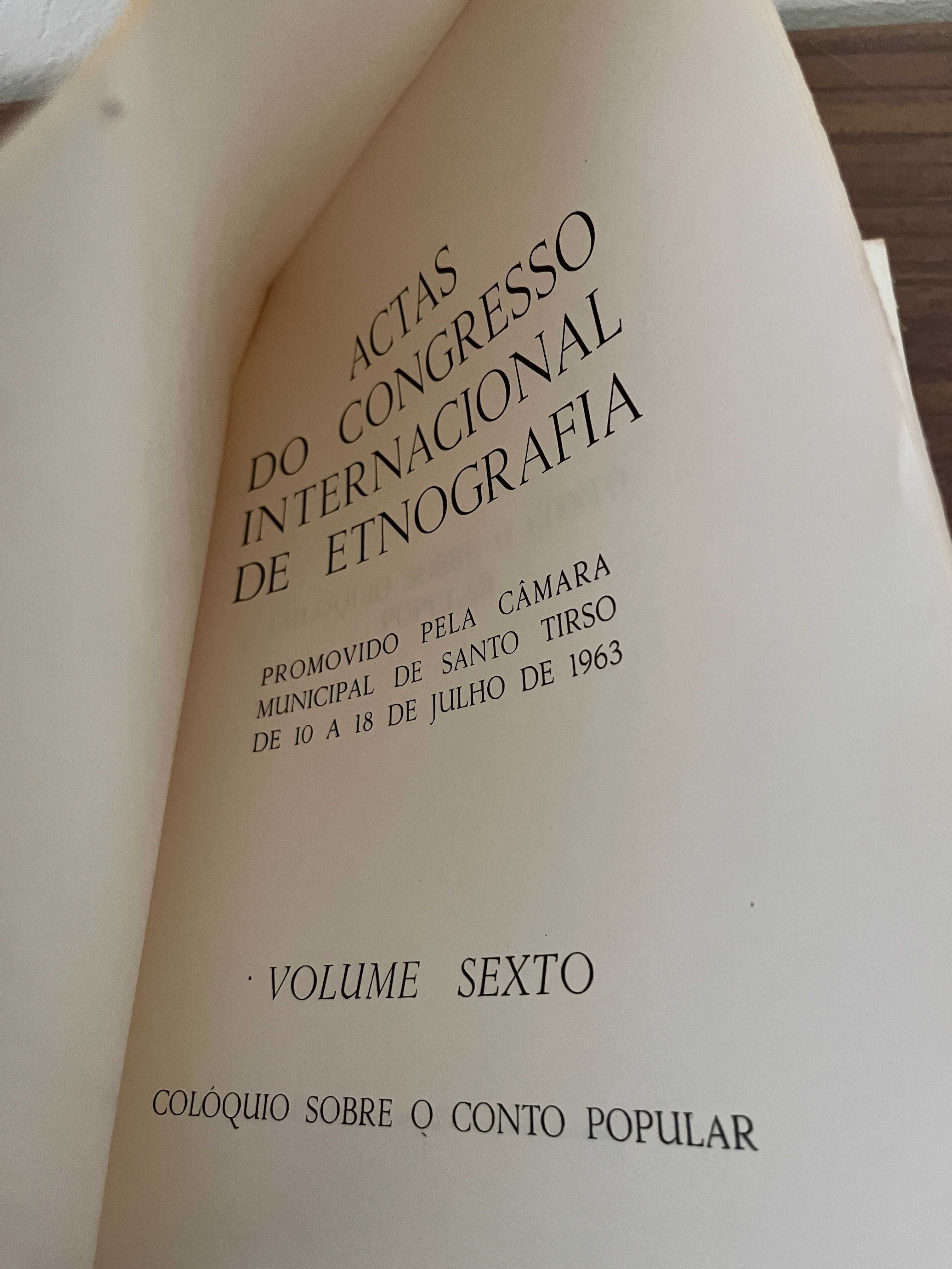 Actas Congresso Internacional Etnografia (Santo Tirso, 1963) Volume VI