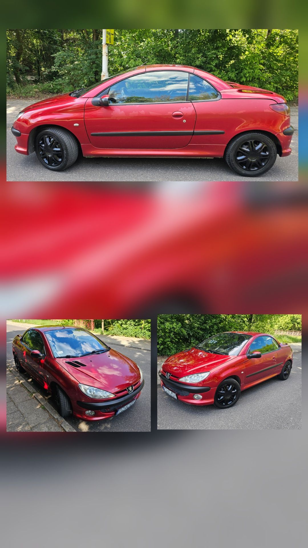 Peugeot 206 CC kabriolet 1,6 benzyna 110km 206cc cabrio