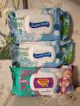 Влажные салфетки, цена за все, Superfresh 72шт, Superbaby 120шт