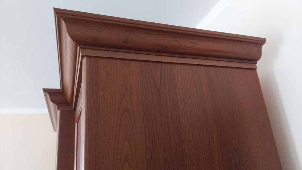 Szafa sześciodrzwiowa Kent z lustrem i szufladami kasztan BRW