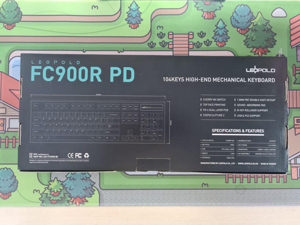 Leopold FC900R White and Grey PD Wired Keyboard / Леопольд клавиатура
