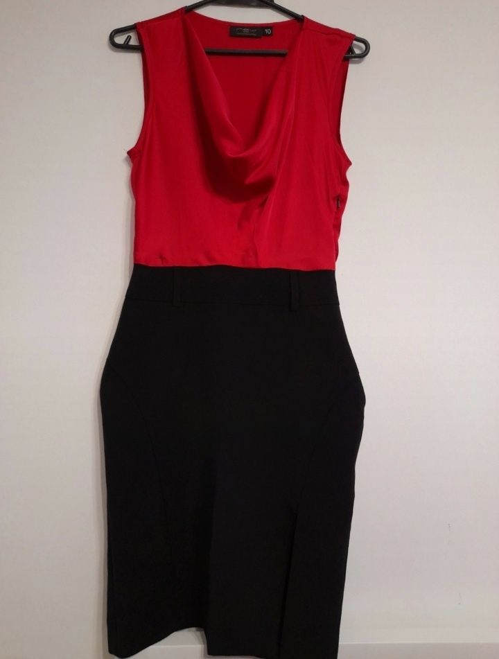 Sukienka czarno-czerwona, New Look, rozm.38