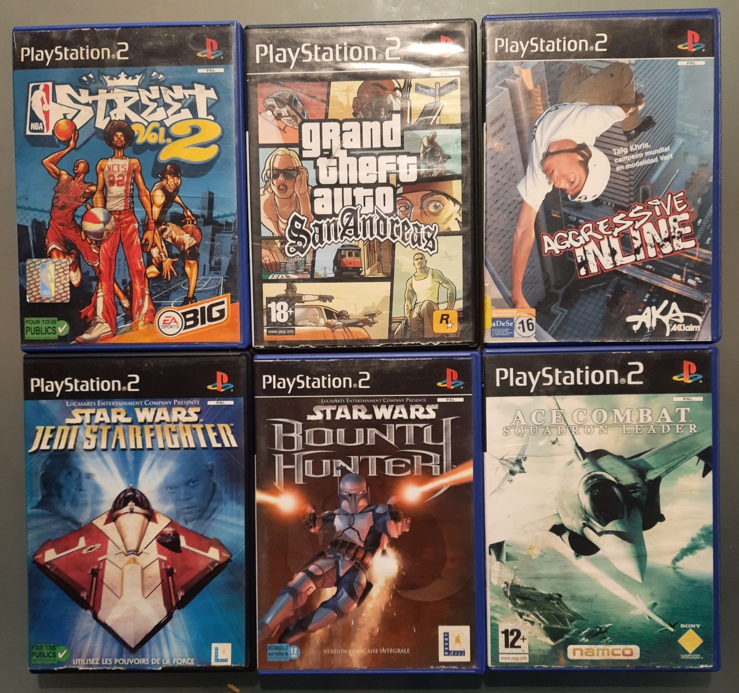 Conjunto 3 jogos ps2 gta star wars