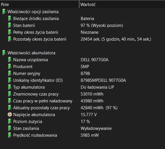 Bateria DELL Inspiron 7506 - 53 Wh Li-ion, Type H5CKD