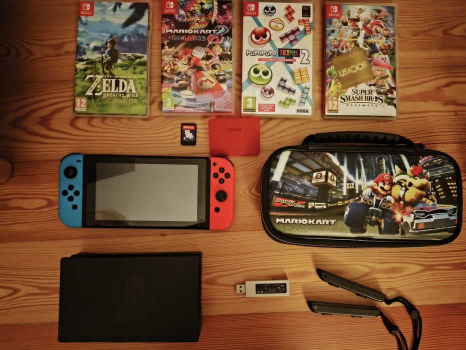Nintendo Switch with games