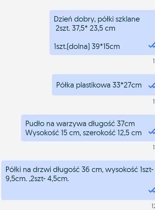 Pilna sprzedaż! Polki oraz akcesoria do lodówki Electrolux