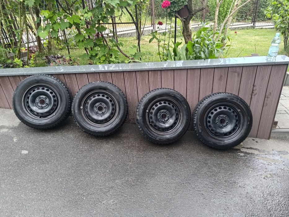 Felga stalowa r15 5x112 et 47 OEM VW volkswagen z oponami 195/55 7mm z