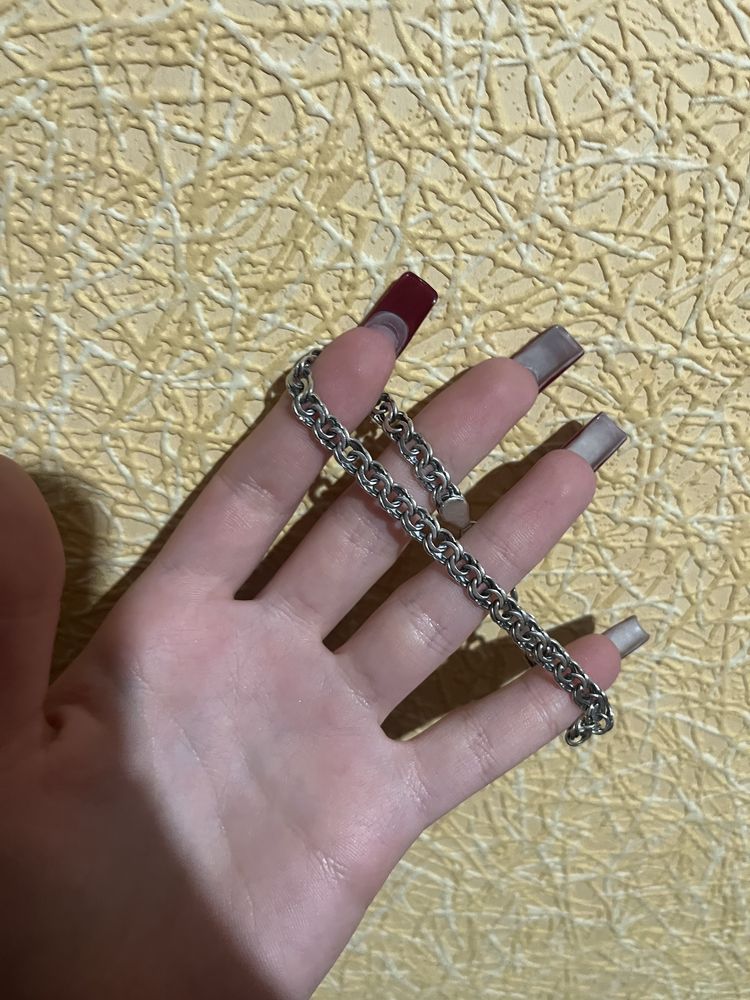 Браслет срібний чоловічий