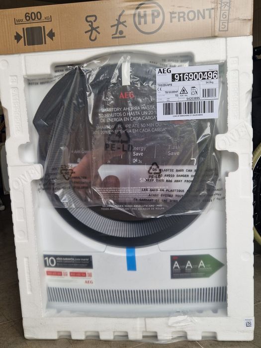 Máquina Secar Roupa AEG TR939V4PB 9 kgs Nova Selada Fatura Garantia
