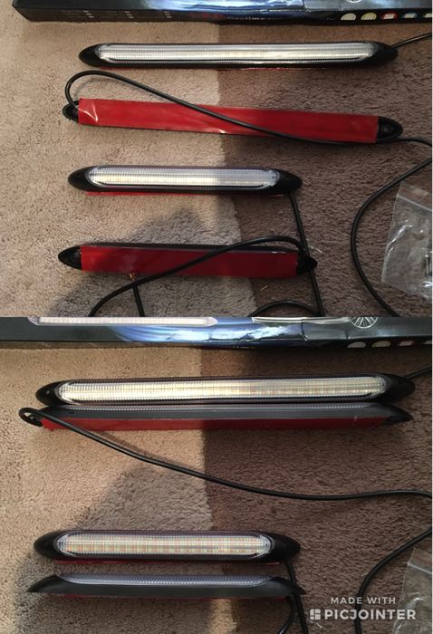 LED Дневные ходовые огни с поворотом 12v DRL ДХО Гибкие