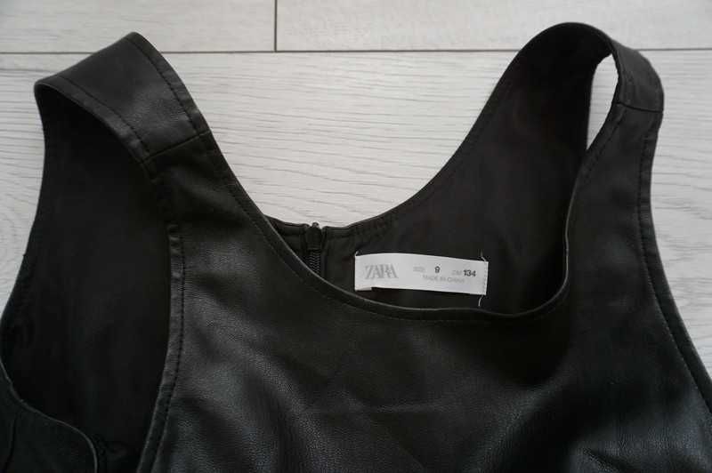 sukienka z eco- skóry~ Zara r.134