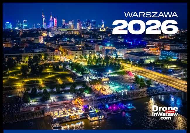Kalendarz trójdzielny WARSZAWA 2026 - NOWY - DroneInWarsaw.com