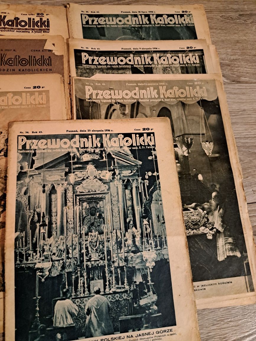 Stare gazety Przewodnik Katolicki lata od 1931 do 1957