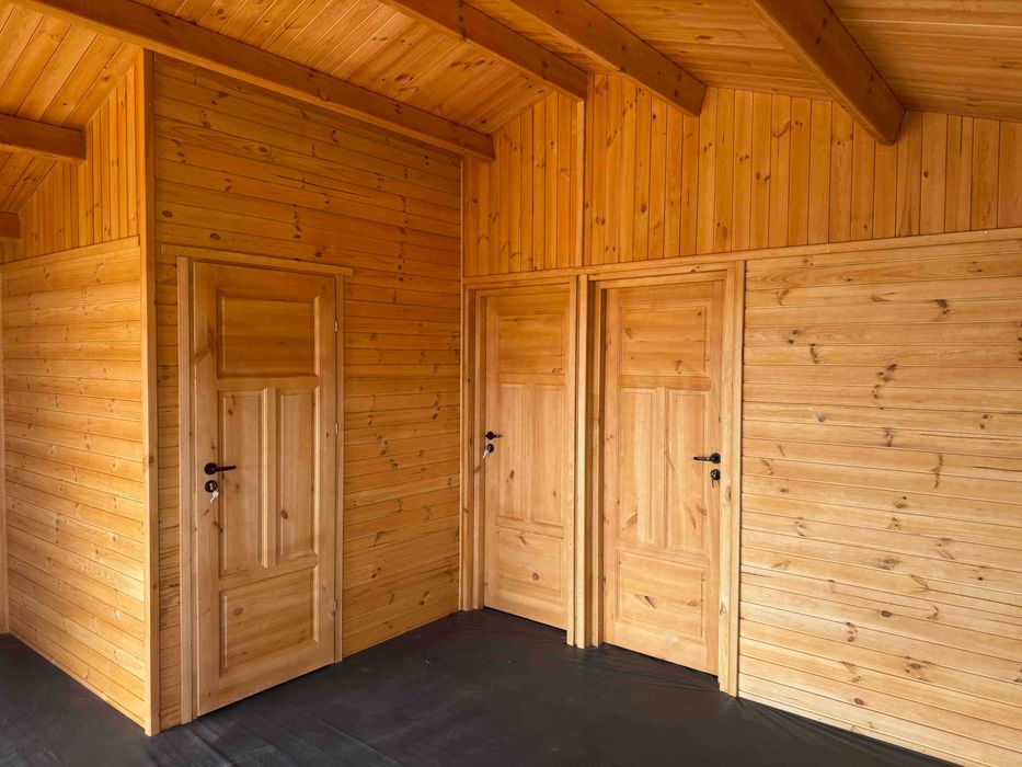 domek drewniany dom z drewna domki drewniane działkowe na ROD WARBIT