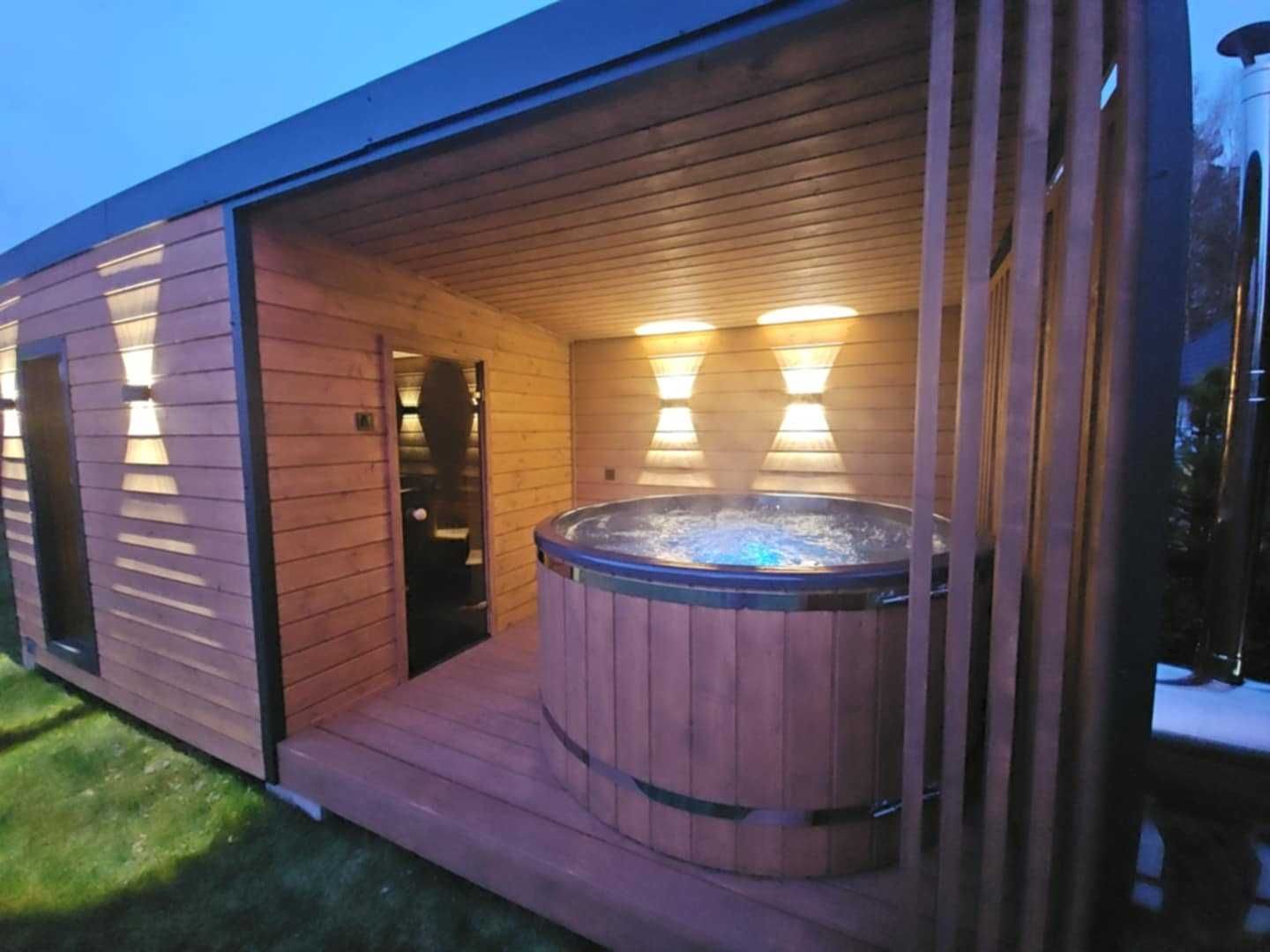 Sauna jacuuzi domek ogrodowy