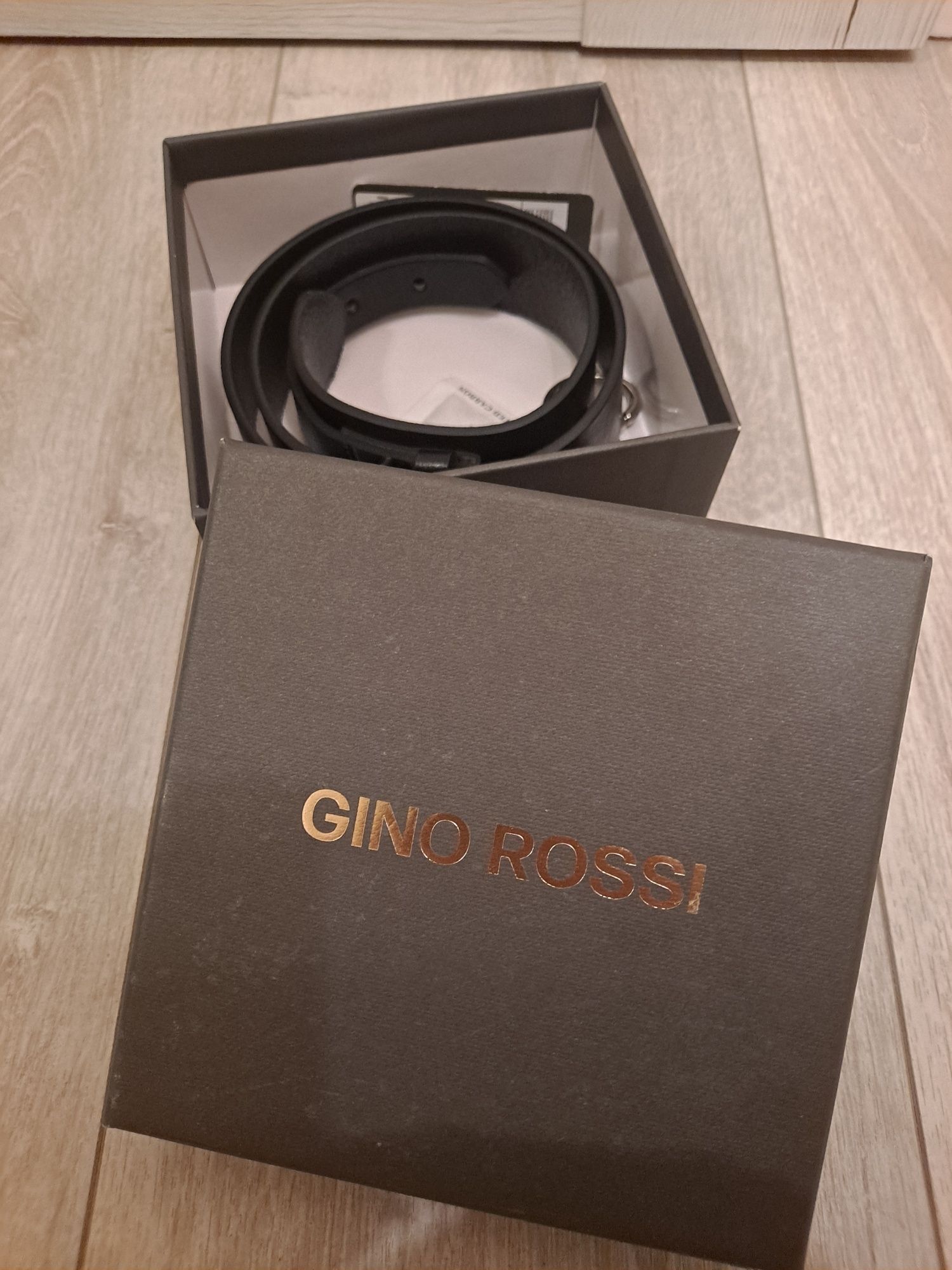 Pasek Gino Rossi damski S/85 cm skórzany czarny