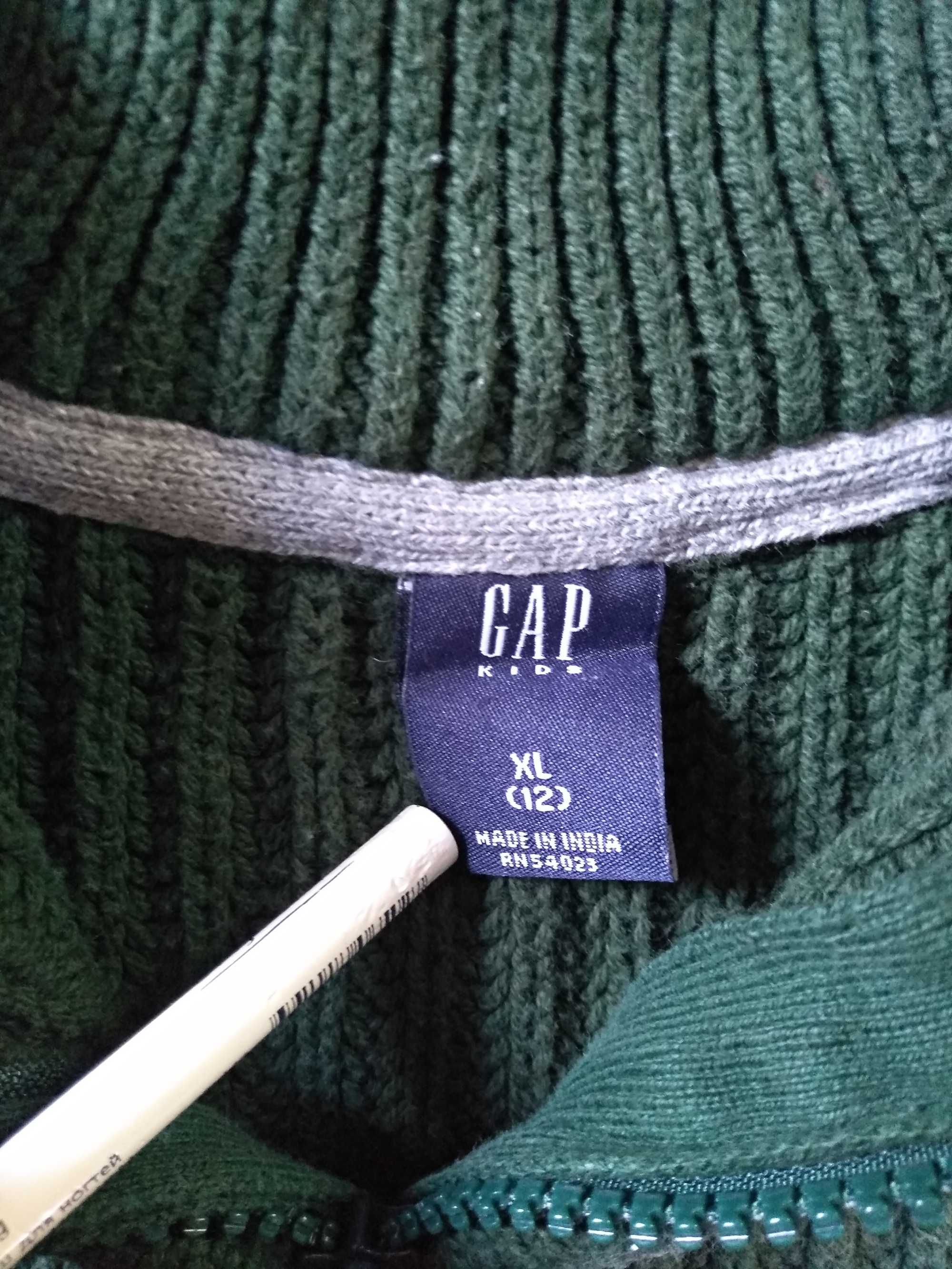 Sweter Gap zielony golf na suwak 158