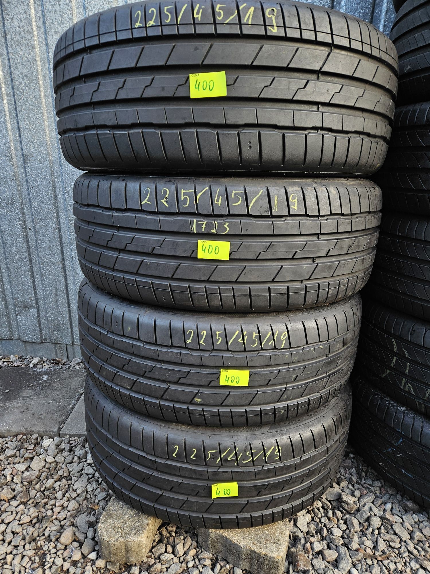 Jak nowe. Opony letnie 225/45/19 Hankook 1723r. Montaż gratis. Wysyłka