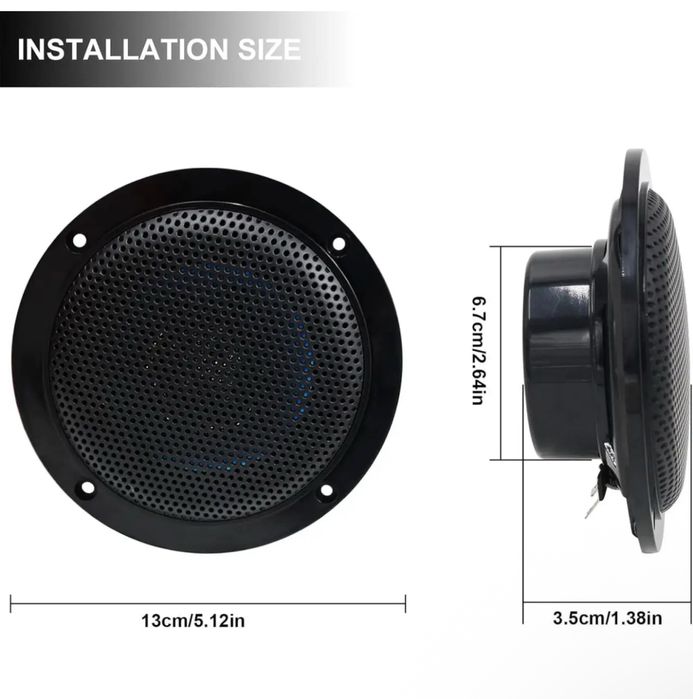 2 шт. Комплект динаміків Herdio 4" Waterproof Speaker HMS-5104 160 Вт